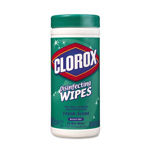 Clorox CLO01593EA Fresh Scent Disinfecting Wet Wipes, 35/canister