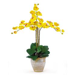 Nearly Natural 1017-GY Triple Stem Phalaenopsis Silk Orchid Arrangement