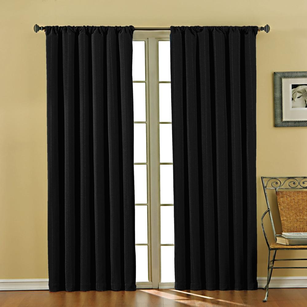 Eclipse Curtains Haskel Stripe Energy-Saving Blackout Window Panel 52 in. x 84 in. Panel