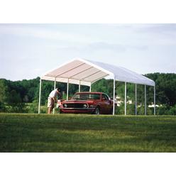 ShelterLogic 12 x 26 SuperMax Heavy Duty Steel Frame Quick and Easy Set-Up Canopy, white (25770)