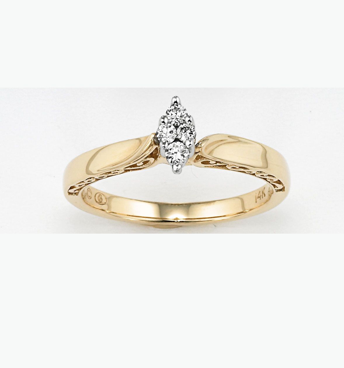Orange Blossom 1/10 cttw Miracle Marquise Diamond Ring