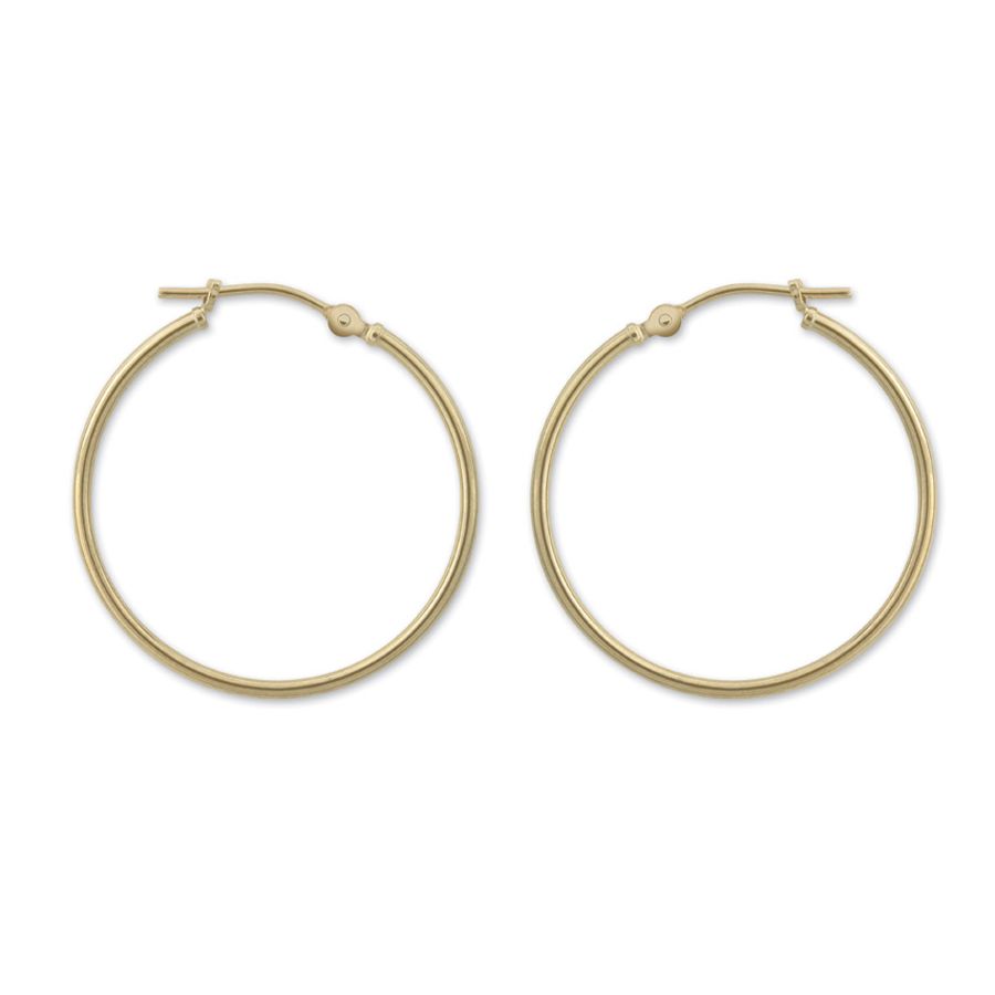 14k Yellow Gold Tube Hoop Earrings 14k Yellow Gold Tube Hoop Earrings
