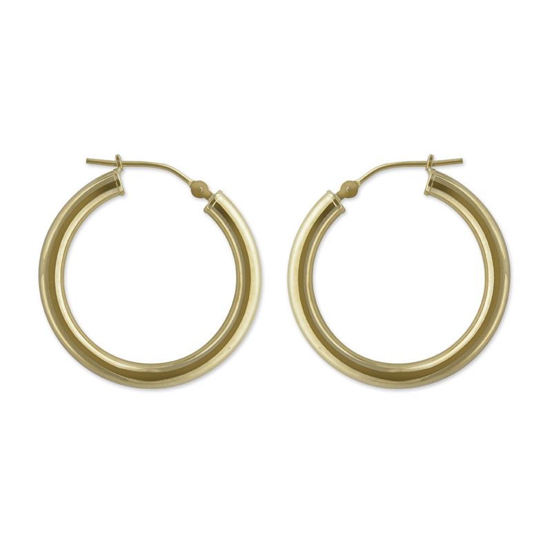 14k Yellow Gold Round Hoop Earrings 14k Yellow Gold Round Hoop Earrings