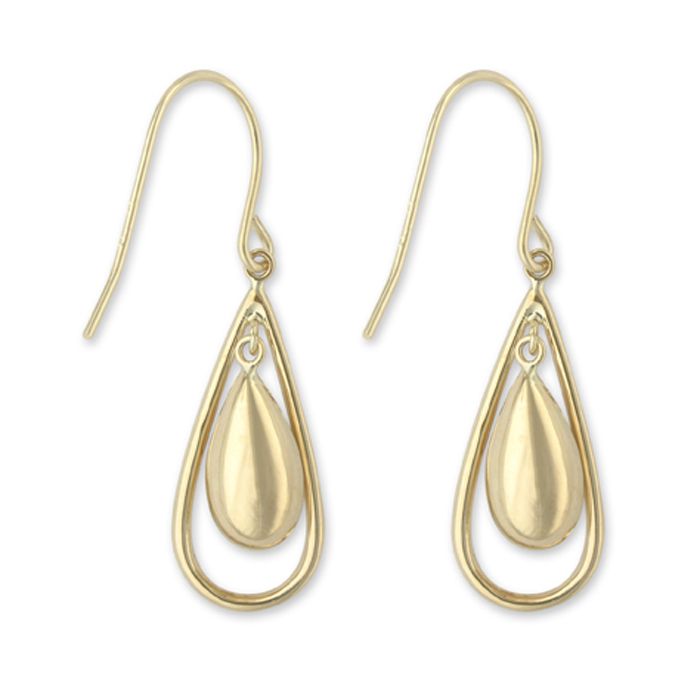 14k Yellow Gold Double Teardrop Earrings 14k Yellow Gold Double Teardrop Earrings
