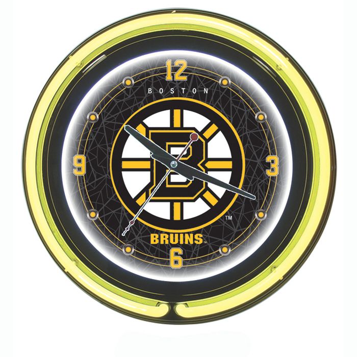 Trademark NHL Boston Bruins Neon Clock - 14 inch Diameter
