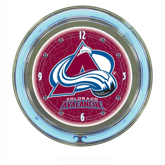 Trademark NHL Colorado Avalanche Neon Clock - 14 inch Diameter