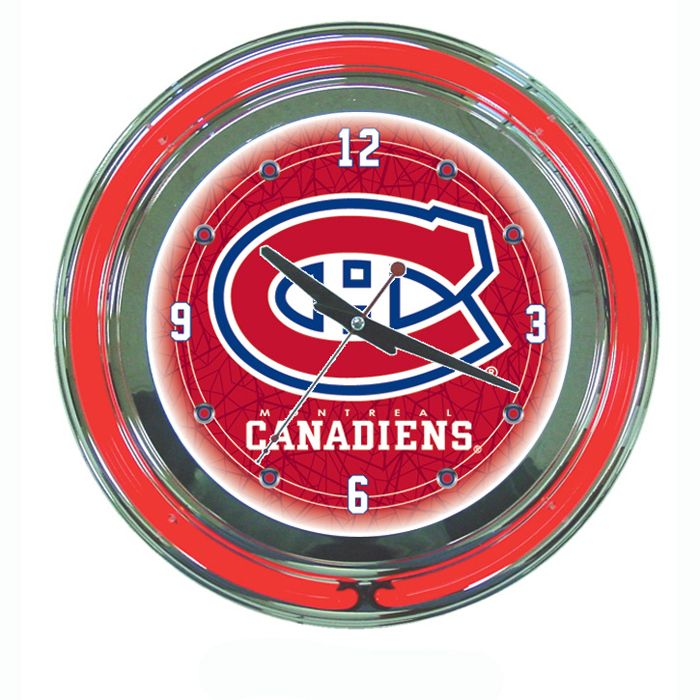 Trademark NHL Montreal Canadians Neon Clock - 14 inch Diameter