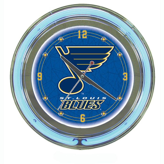 Trademark NHL St. Louis Blues Neon Clock - 14 inch Diameter