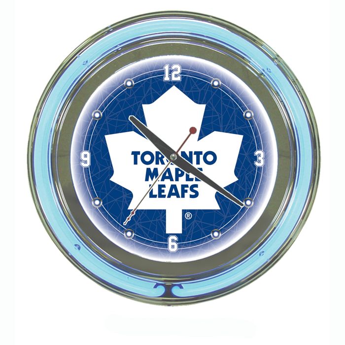 Trademark NHL Toronto Maple Leafs Neon Clock - 14 inch Diameter