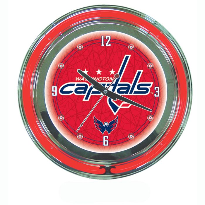 Trademark NHL Washington Capitals Neon Clock - 14 inch Diameter