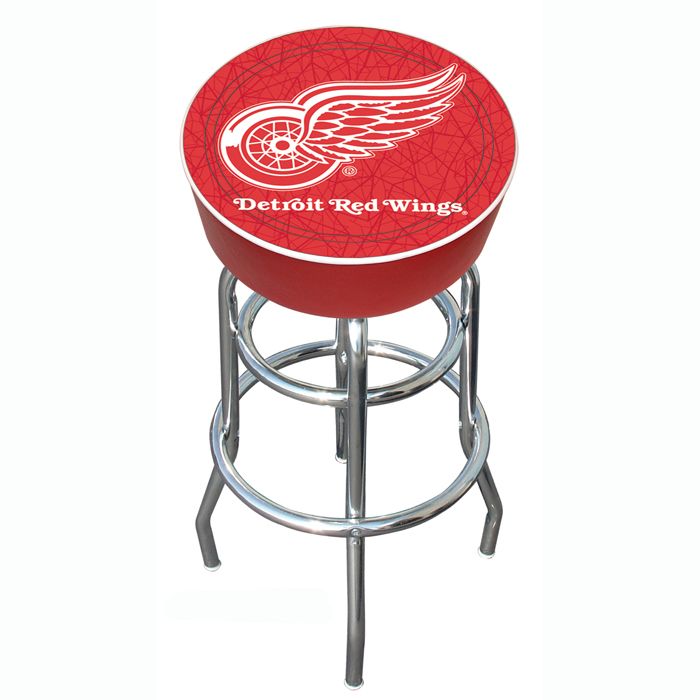 Trademark NHL Detroit Redwings Padded Bar Stool