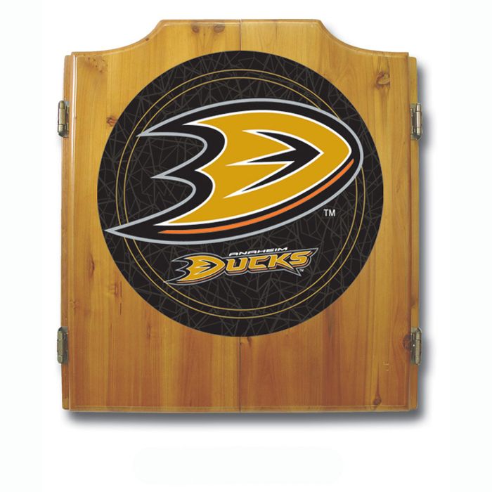 Trademark NHL Anaheim Ducks Dart Cabinet including Darts and Board