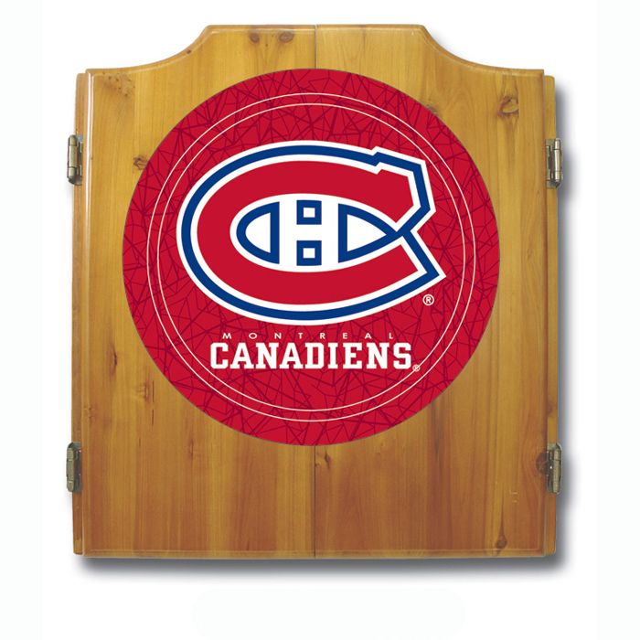 Trademark NHL Montreal Canadians Dart Cabinet including Darts and Board