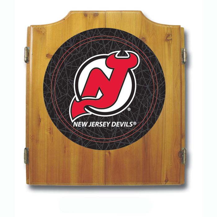Trademark NHL New Jersey Devils Dart Cabinet including Darts and Board