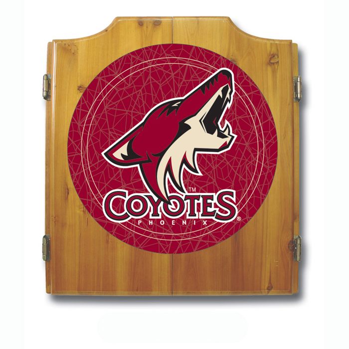 Trademark NHL Phoenix Coyotes Dart Cabinet including Darts and Board