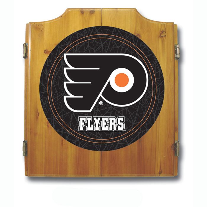 Trademark NHL Philadelphia Flyers Dart Cabinet including Darts and Board