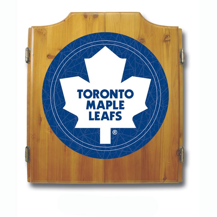 Trademark NHL Toronto Maple Leafs Dart Cabinet including Darts and Board