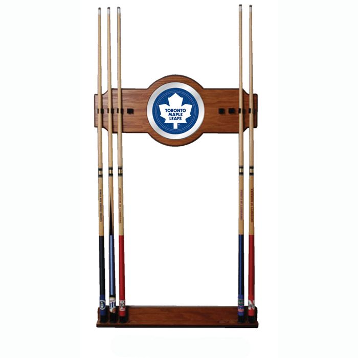 Trademark NHL Toronto Maple Leafs 2 piece Wood and Mirror Wall Cue Rack