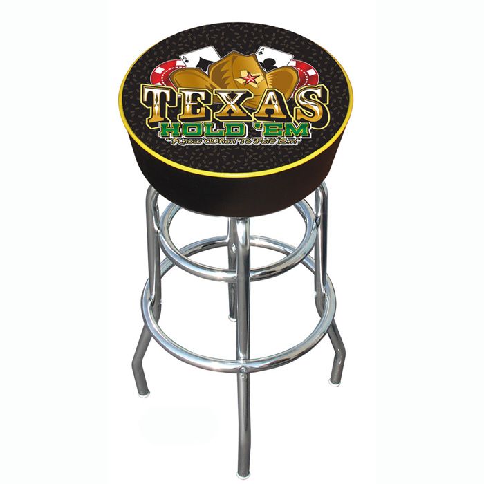 Trademark Texas Hold 'em Logo Padded Bar Stool