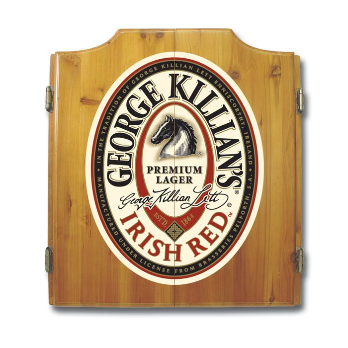 Trademark George Killians Irish Red Dart Cabinet including Darts and Board