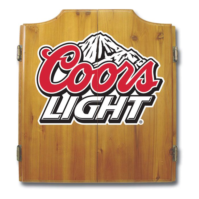 Trademark Coors Light Dart Cabinet including Darts and Board