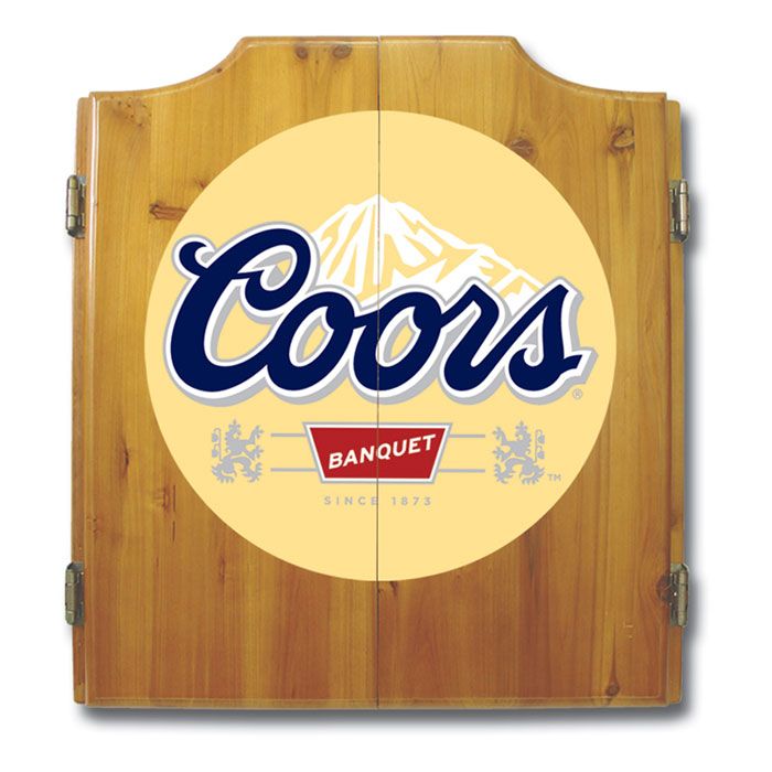 Trademark Coors Banquet Dart Cabinet including Darts and Board