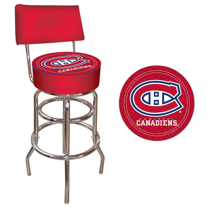 Trademark NHL Montreal Canadians Padded Bar Stool with Back