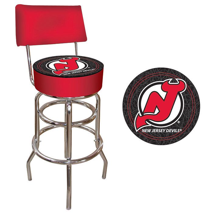 Trademark NHL New Jersey Devils Padded Bar Stool with Back