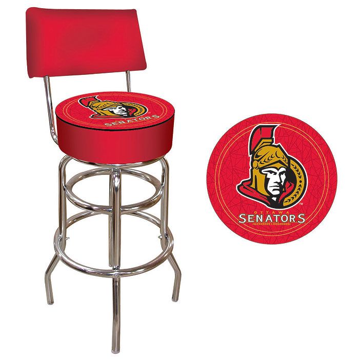 Trademark NHL Ottawa Senators Padded Bar Stool with Back