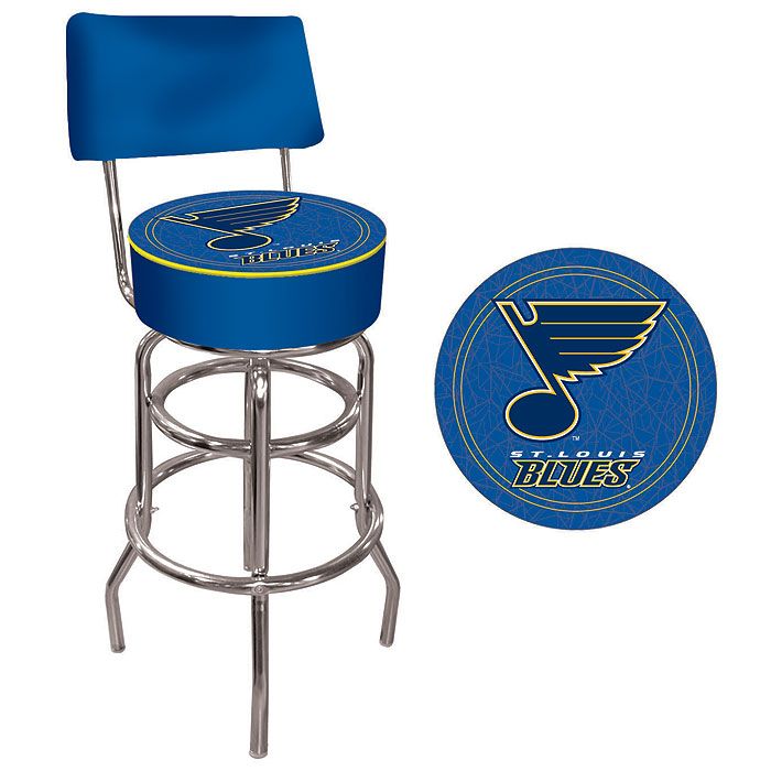 Trademark NHL St. Louis Blues Padded Bar Stool with Back