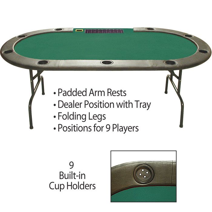 Trademark 96 Inch Hold'em Table with Dealer Position