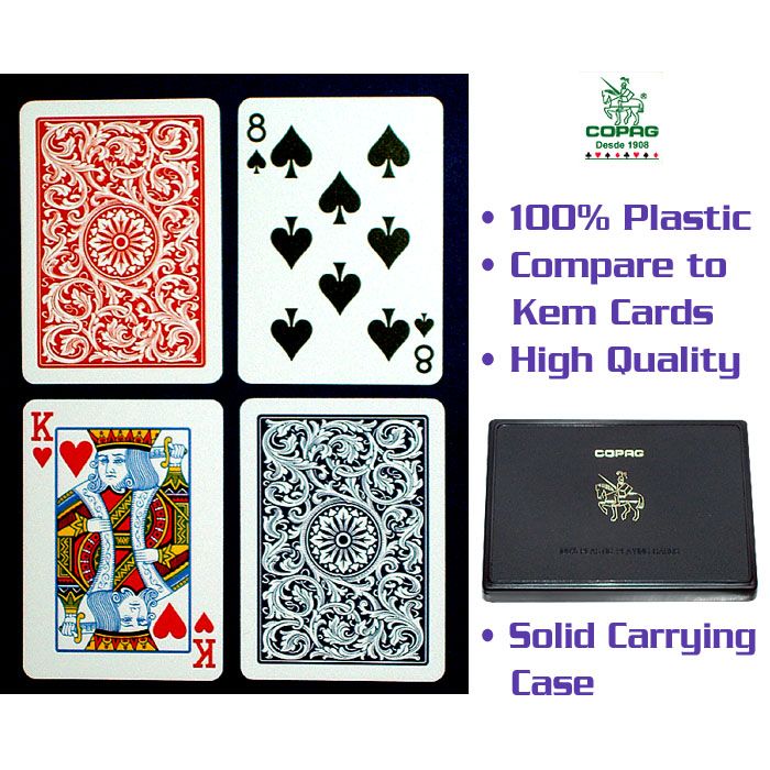 Copag Cards Poker Size REGULAR Index - Blue*Red Setup-2 Decks