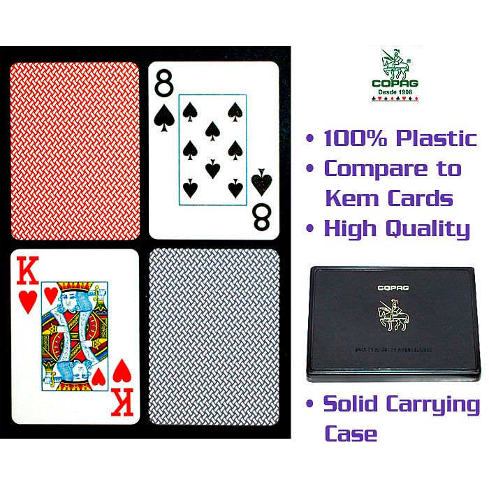 Copag Cards Poker Size JUMBO Index - Blue*Red Export Setup-2 Decks
