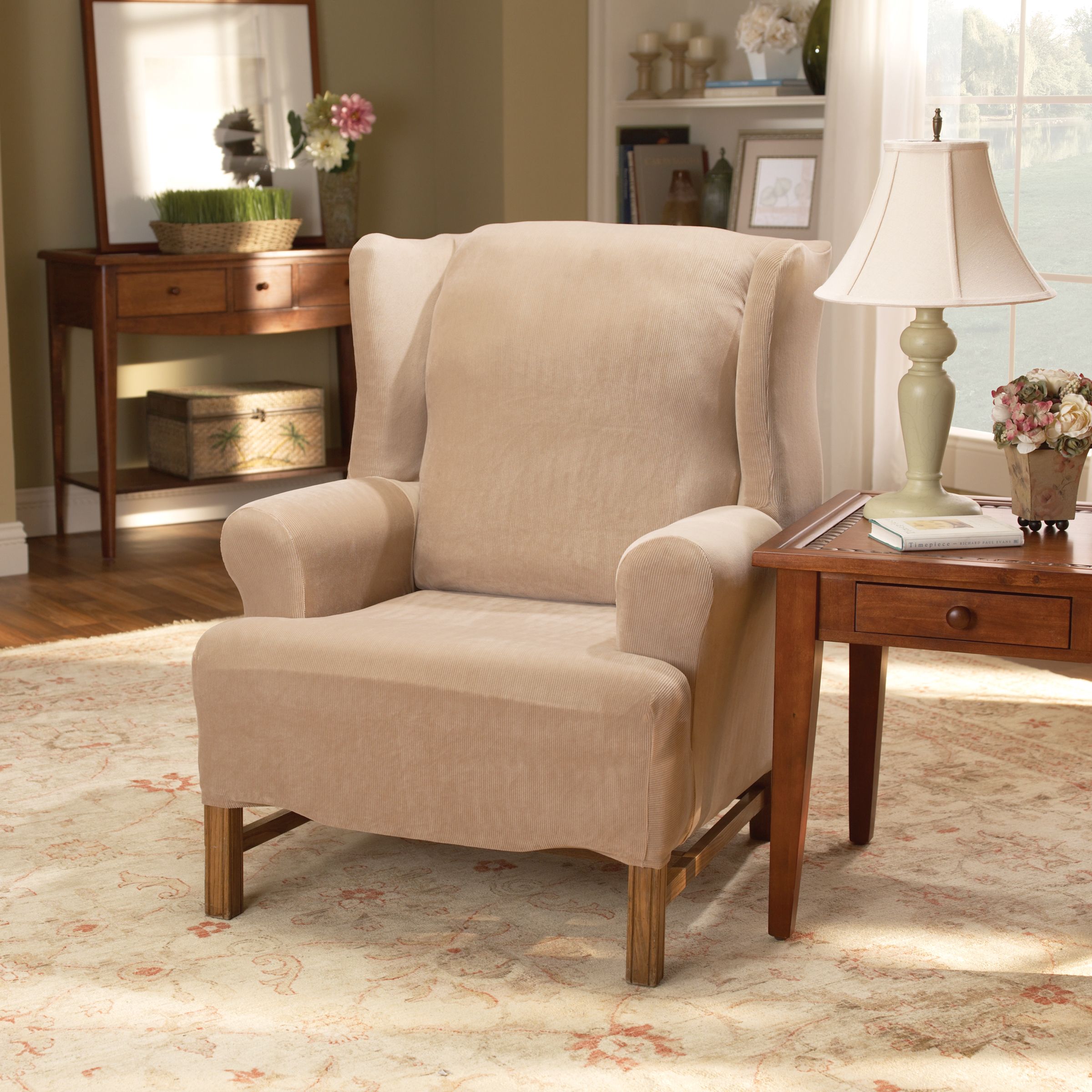 Sure Fit Recliner Slipcovers - Stretch Pearson Flax