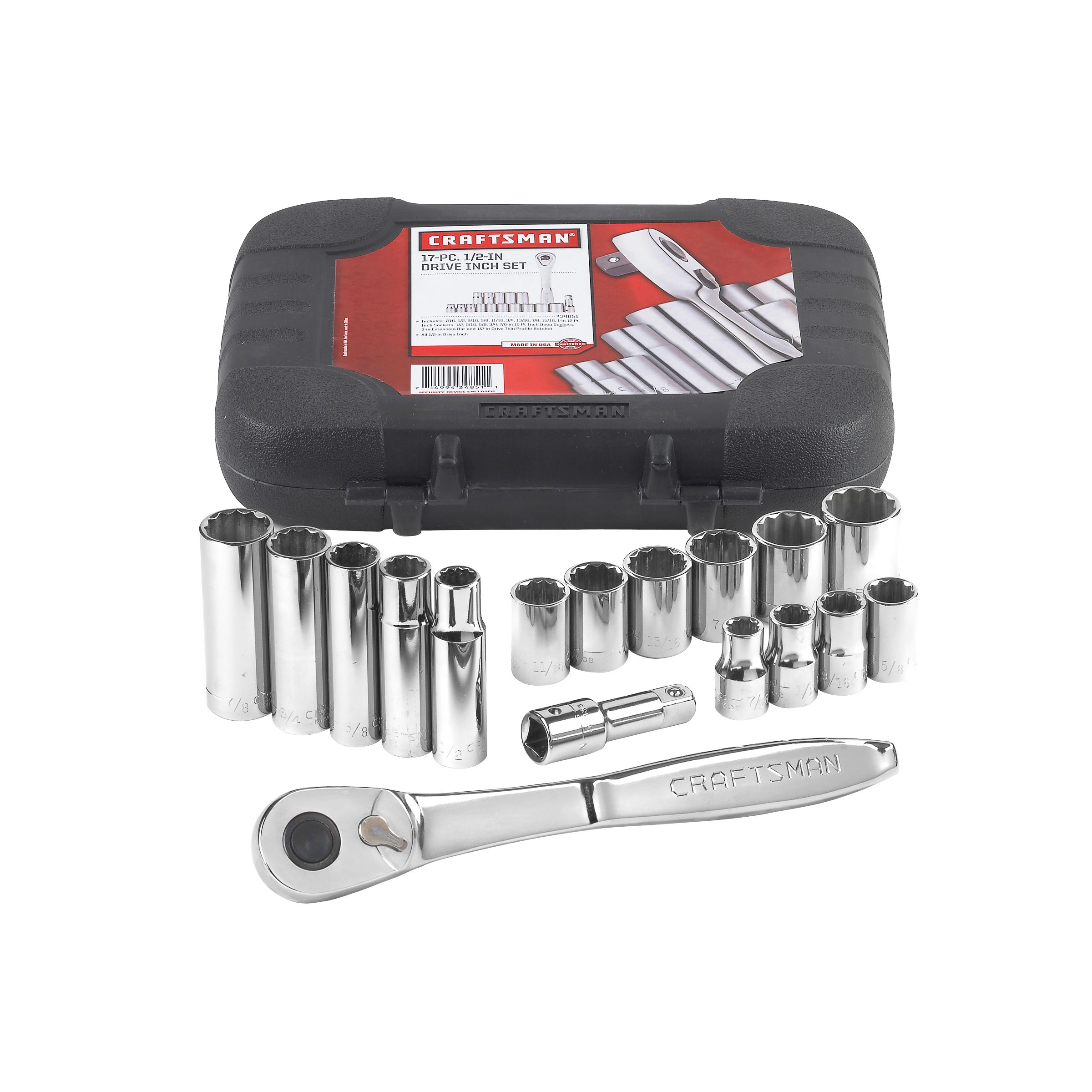 Craftsman 17 pc. 12Point 1/2" Drive Socket Set with 84Tooth Ratchet Shop Your Way Online