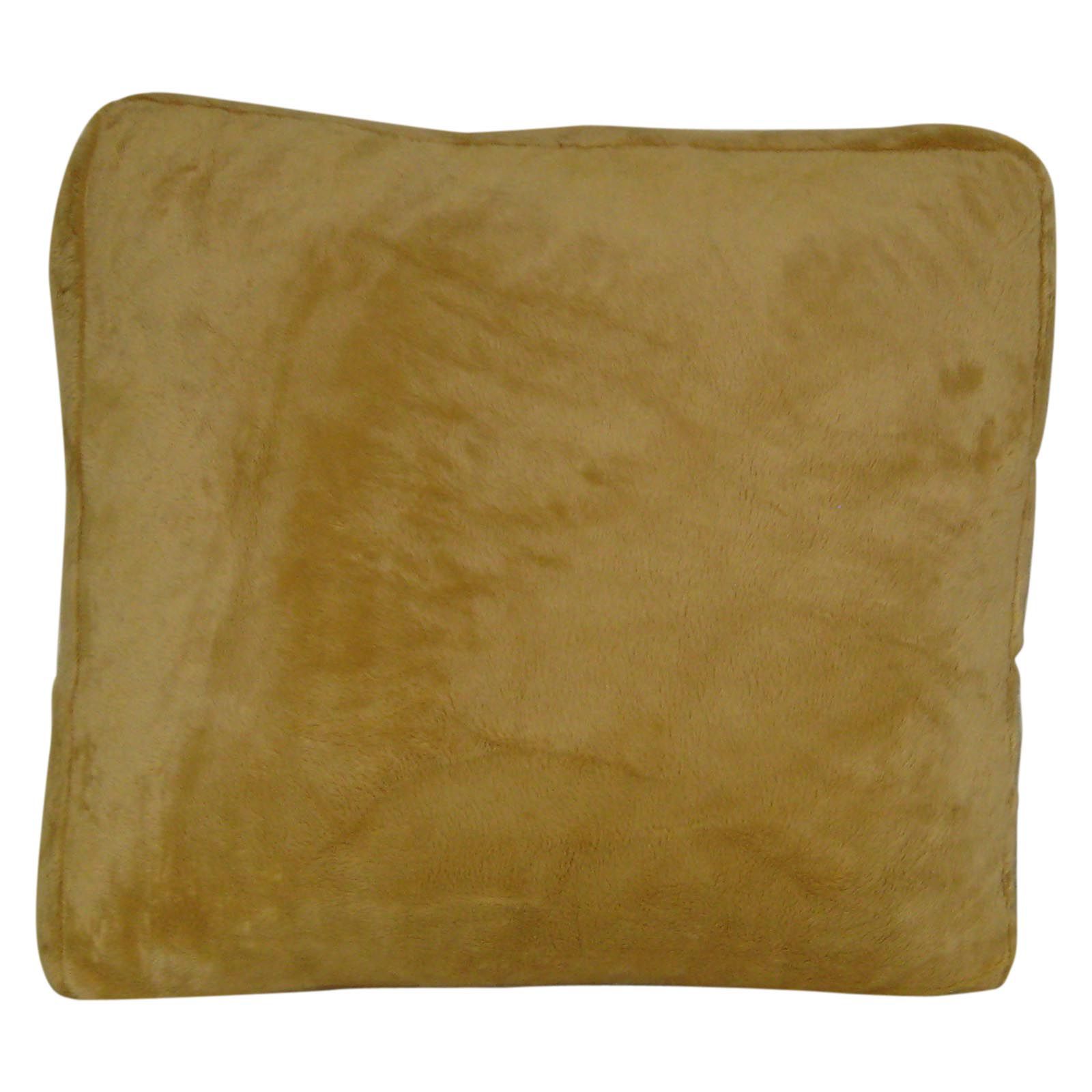 Whole Home 17 in. x 17  in. x 7 in. Decorative Plush Pillow - Gold