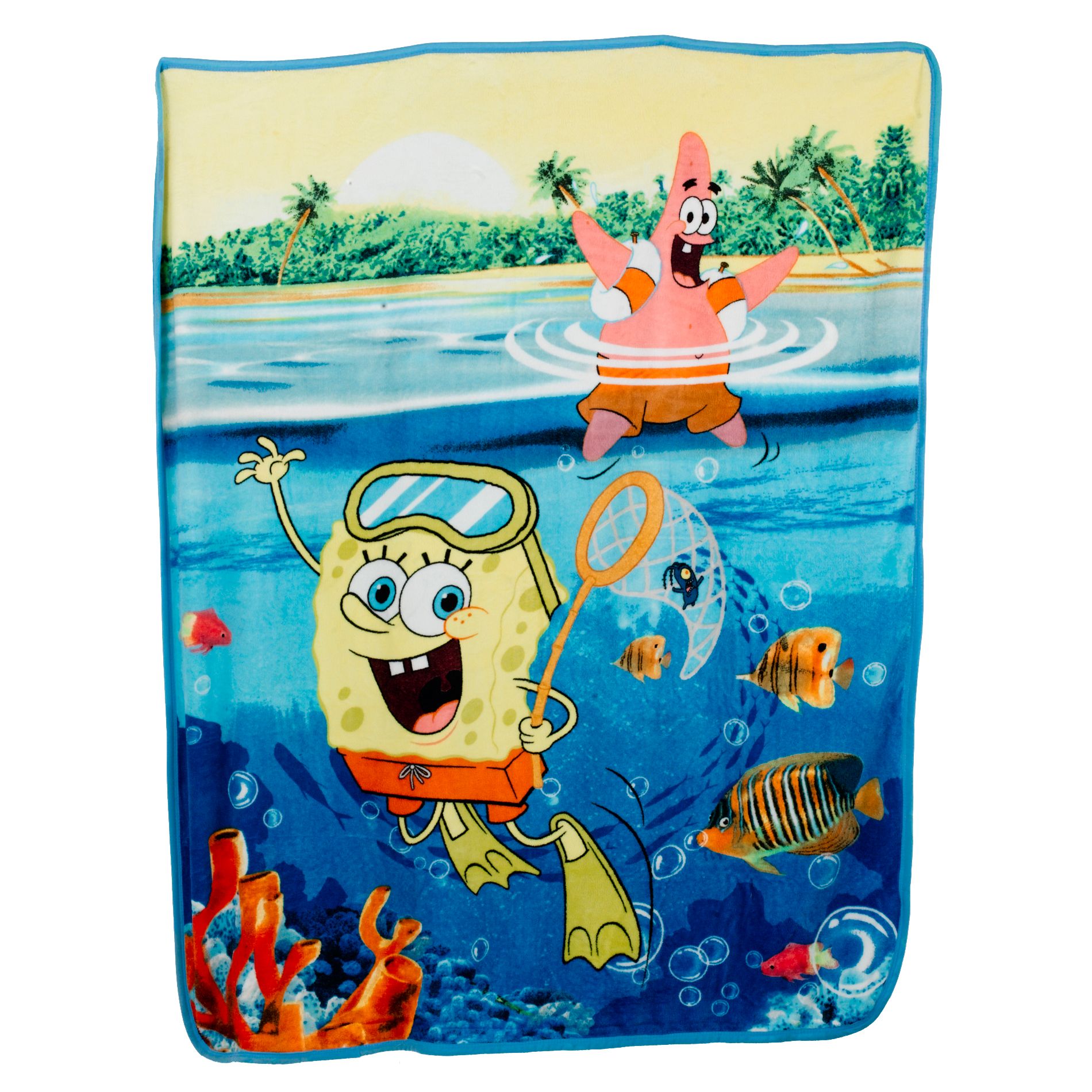 Nickelodeon Spongebob Squarepants Micro Raschel Throw