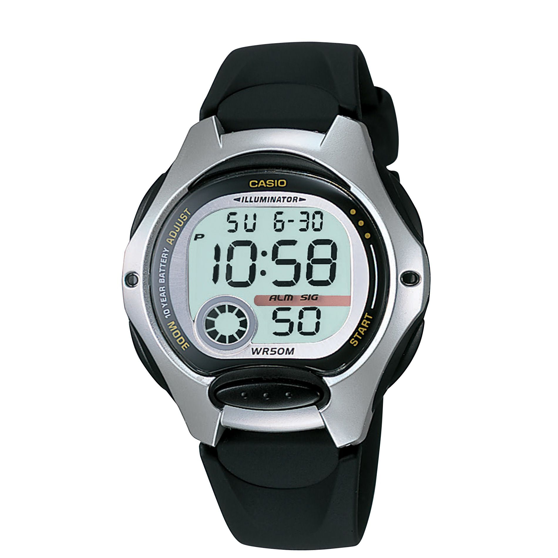 digital watch with day and date