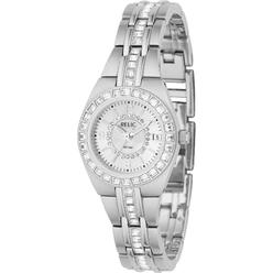 Relic Fossil Relic by Fossil Womens Queens Court Stainless Steel Analog-Quartz Watch with Stainless-Steel Strap, Silver, 12 (Model: ZR11788)