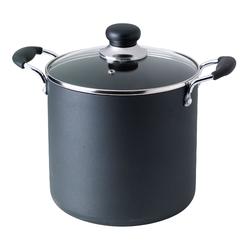 T-fal Soup, Stock, Dishwasher Safe Nonstick Pot, 8 Quart, Charcoal, Black