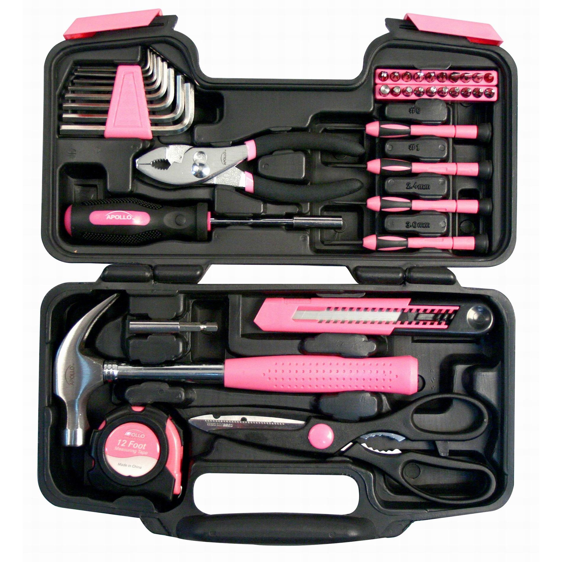 Apollo Precision Tools 39 pc. Pink General Tool Set