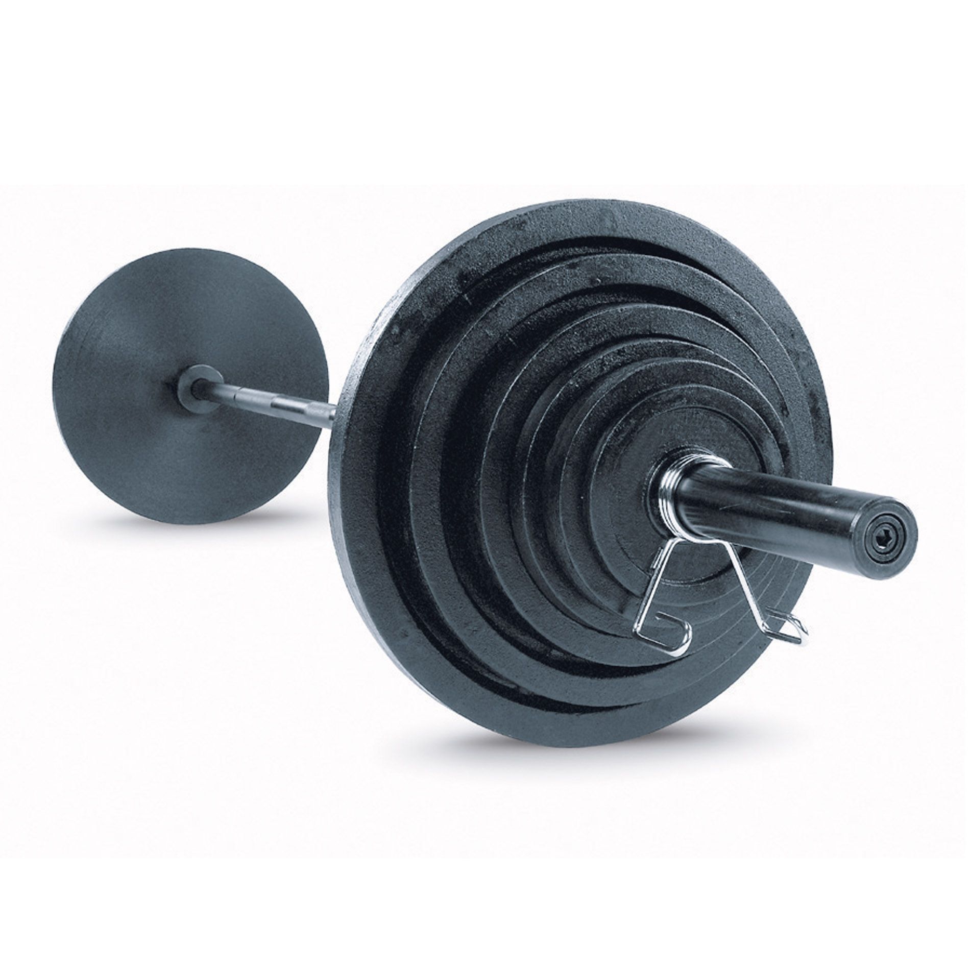 Body-Solid Cast Olympic Plate 500 lb. Weight Set with Black Bar