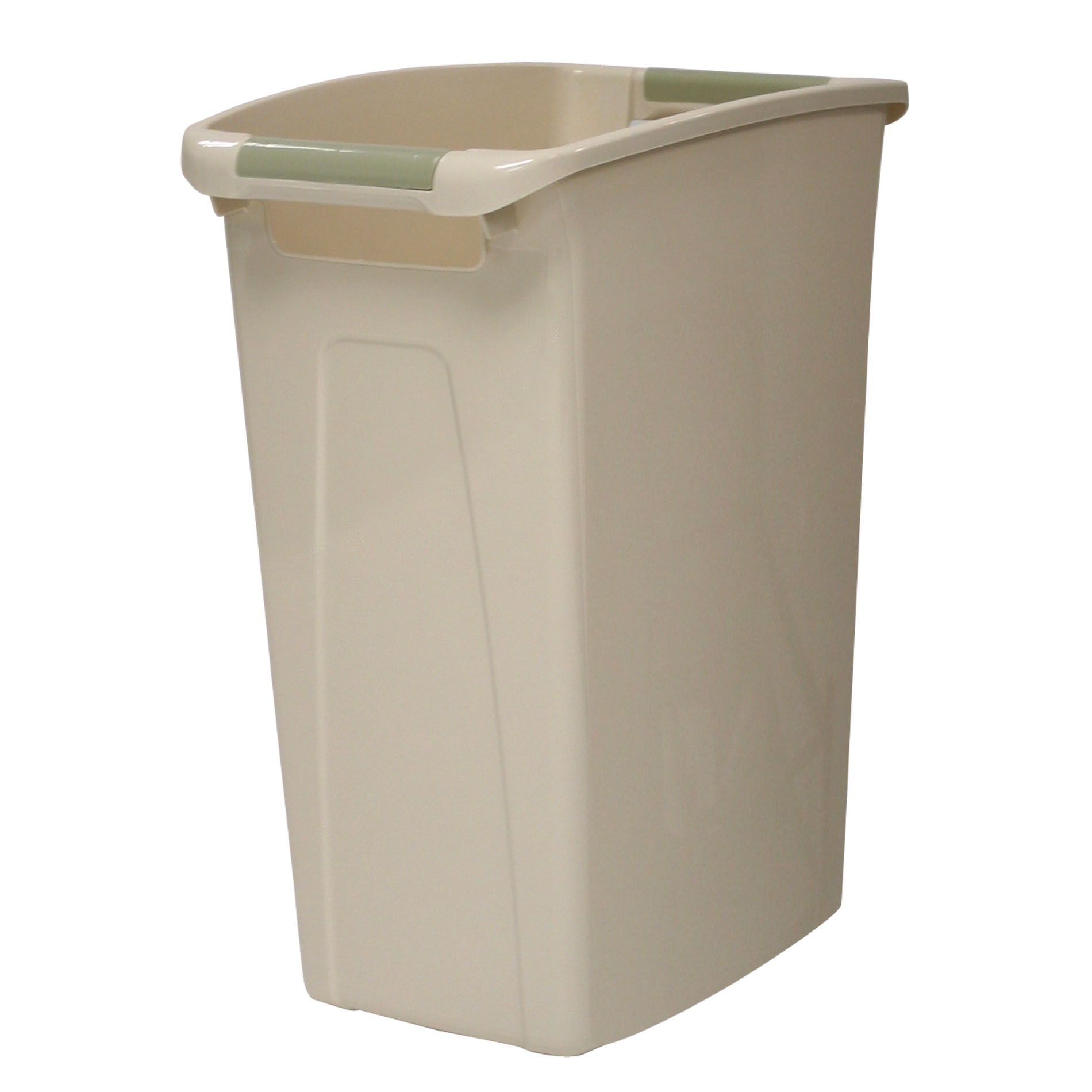 Home Logic 40 qt. OpenLid Wastebasket with Handles in Tan Shop Your
