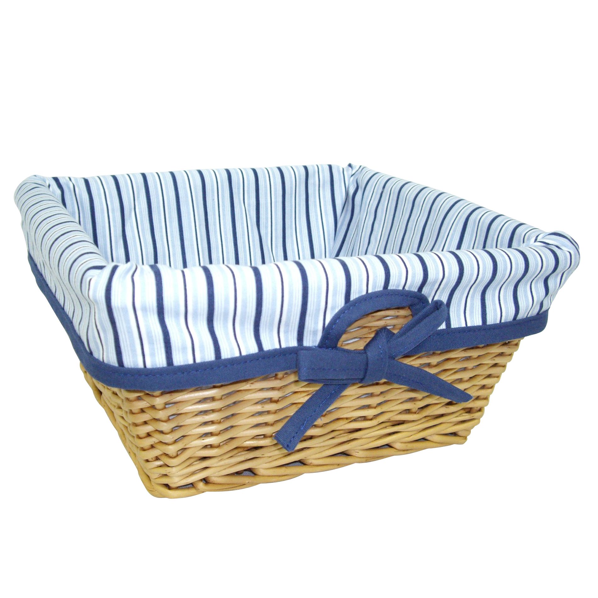 Cannon Willow Basket with Blue Striped Liner