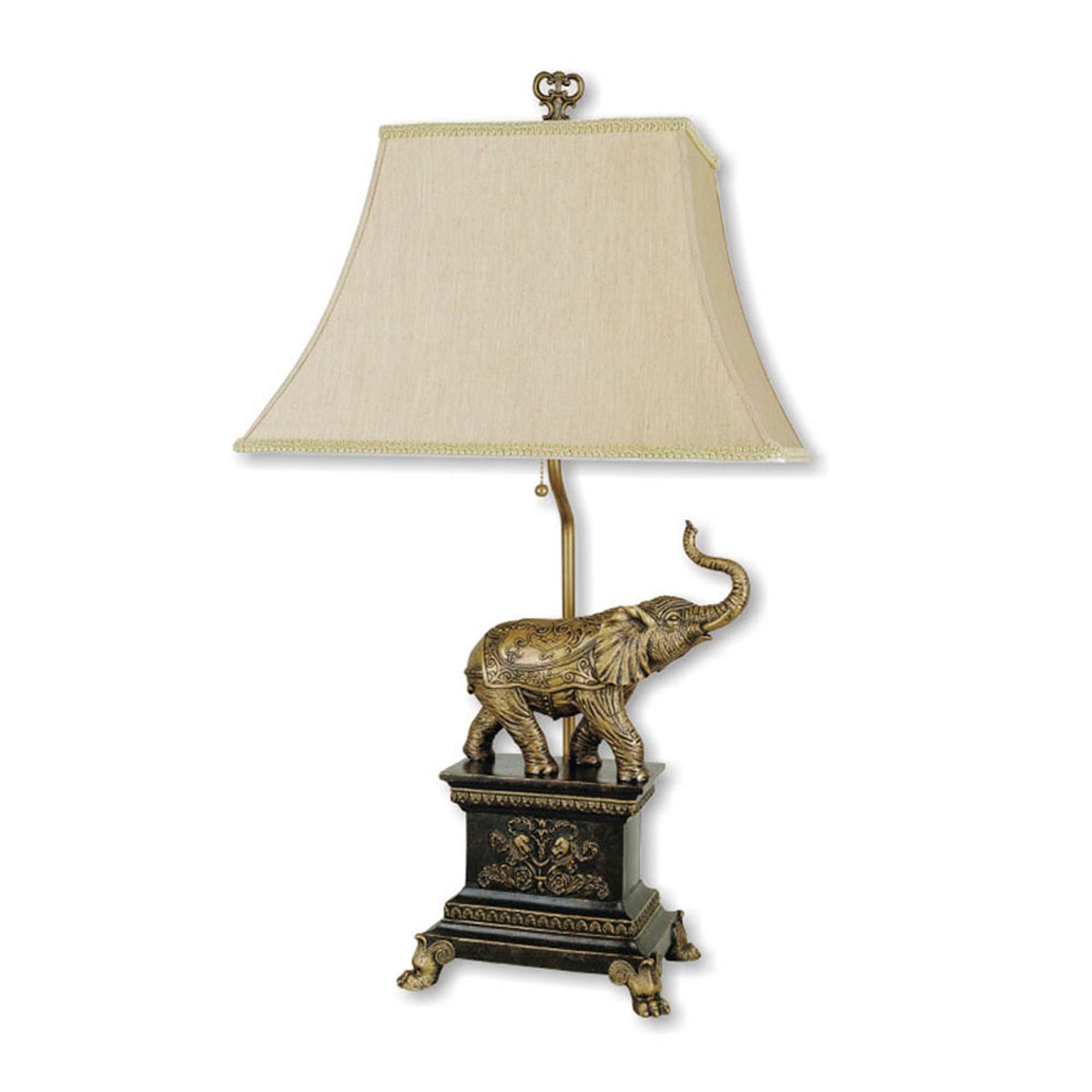Ore Elephant Table Lamp - Antique Gold