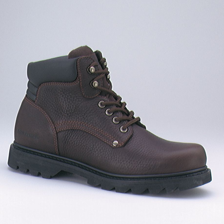DieHard Men's Work Boot Tumbled Leather Plain Toe - Brown