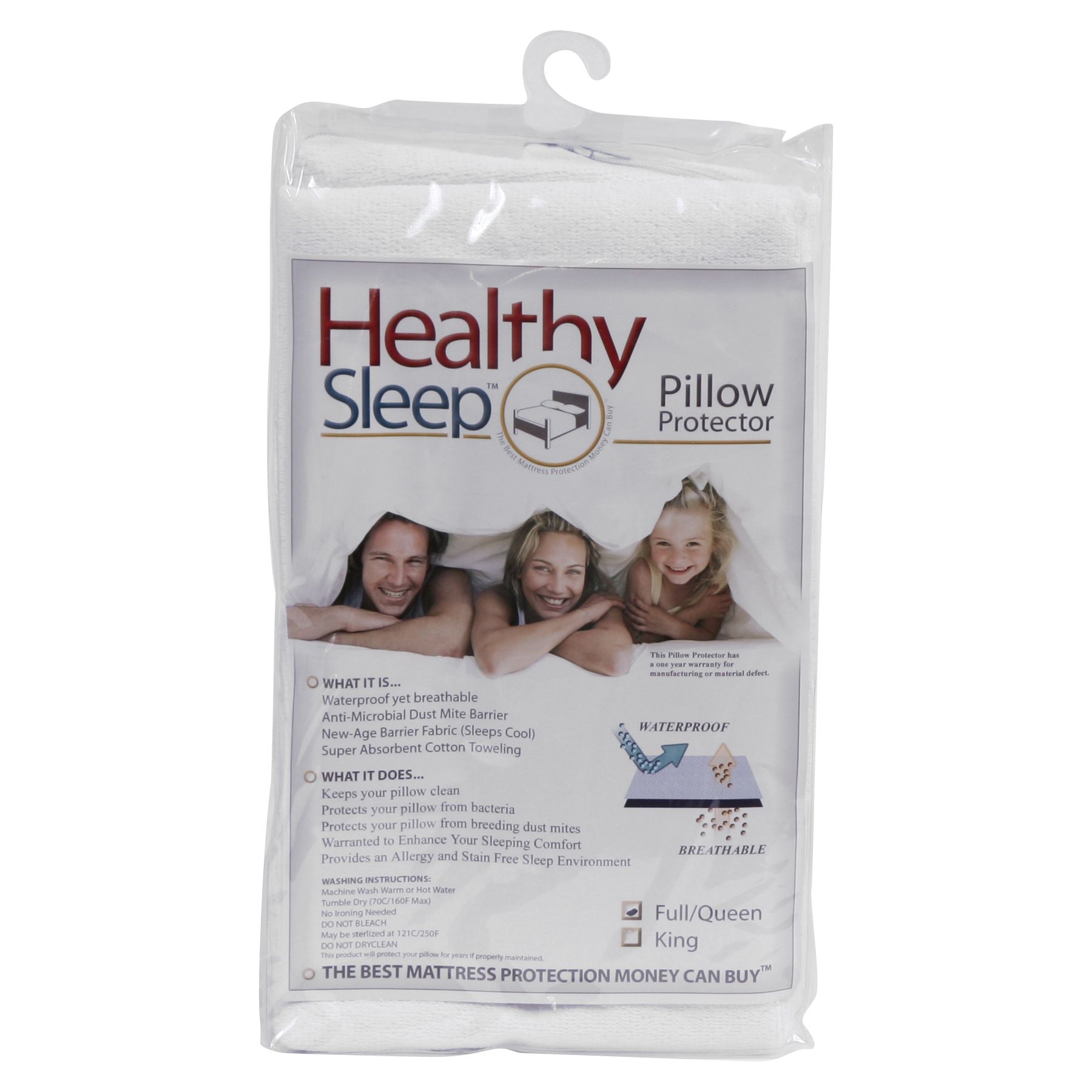 Healthy Sleep Terry Pillow Protector