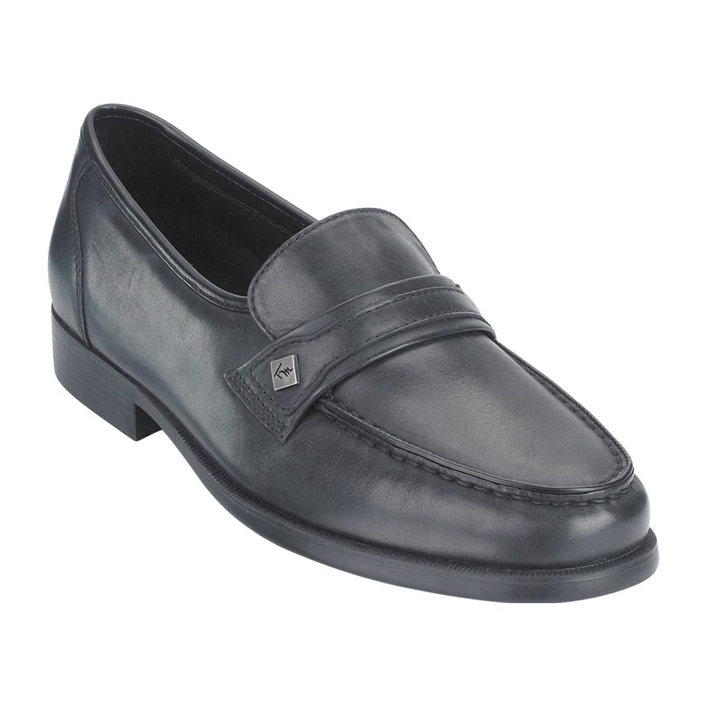 Thom McAn Men's Karl Wide Leather Loafer - Black