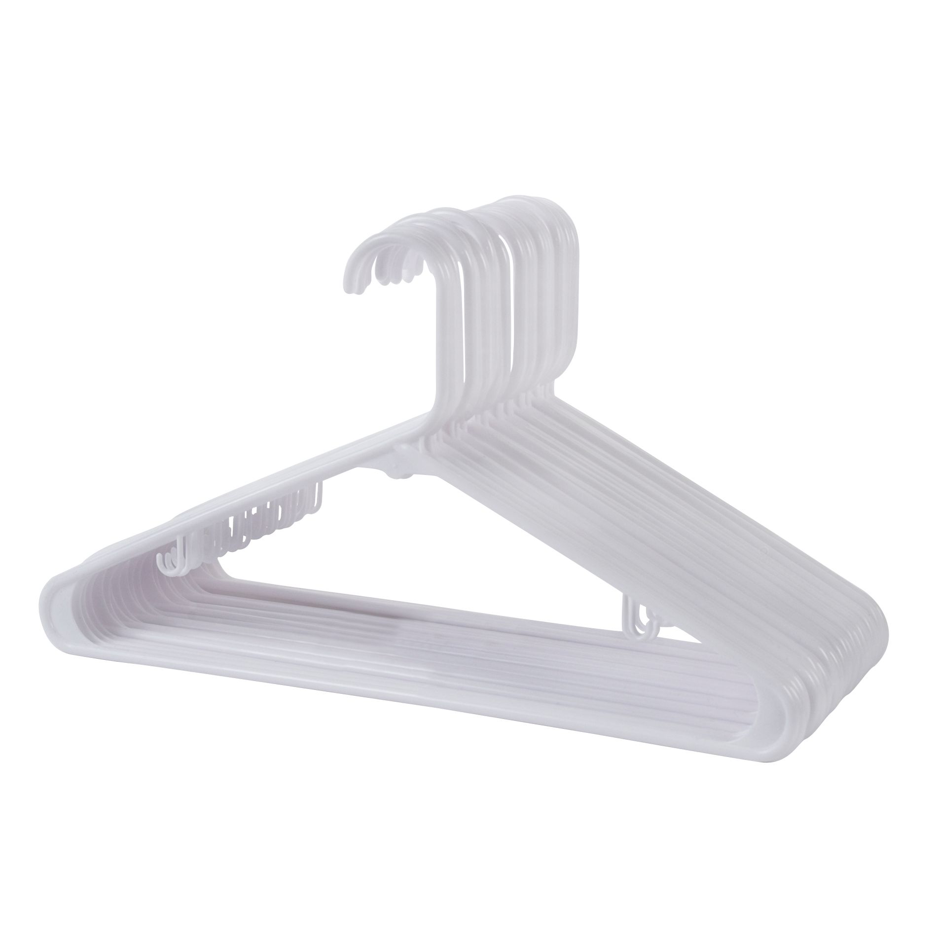 Essential Home 20-Pack Medium-Weight Hangers, White Essential Home 20-Pack Medium-Weight Hangers, White