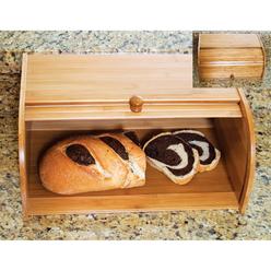 Lipper 8846 27.3 x 40 x 17.1cm Bamboo Rolltop Bread Box